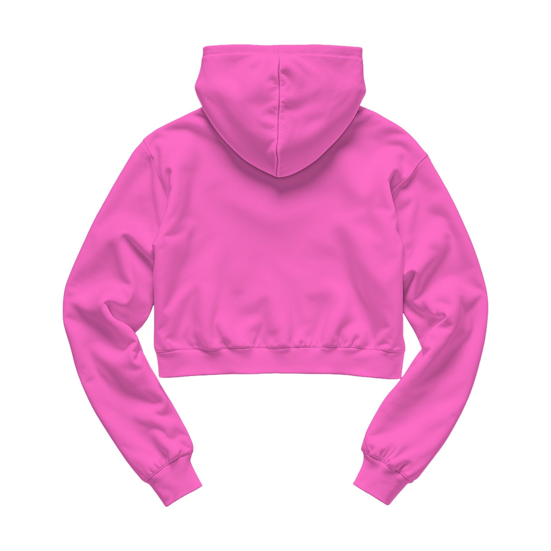 Womens Hoodie Mockup — Neon Pink Crop Fit Back View — High-Res JPG Template | Instant Digital Download | POD Etsy Shopify | MockupBulk