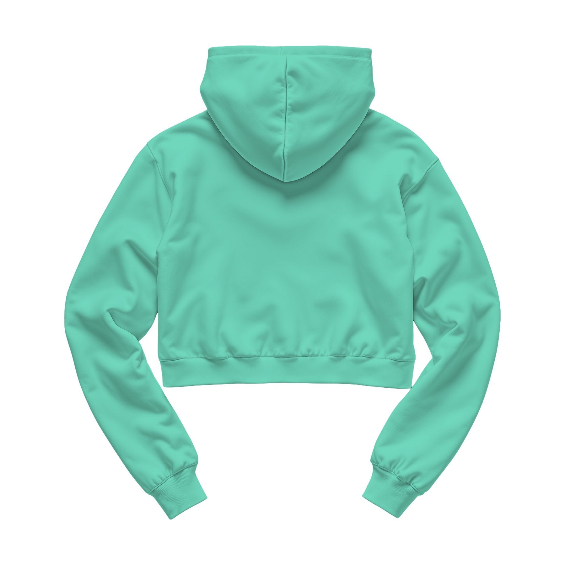 Womens Hoodie Mockup | Seafoam Crop Fit Back View — High-Res JPG Instant Download | Commercial Use | Etsy POD Shopify Template | MockupBulk