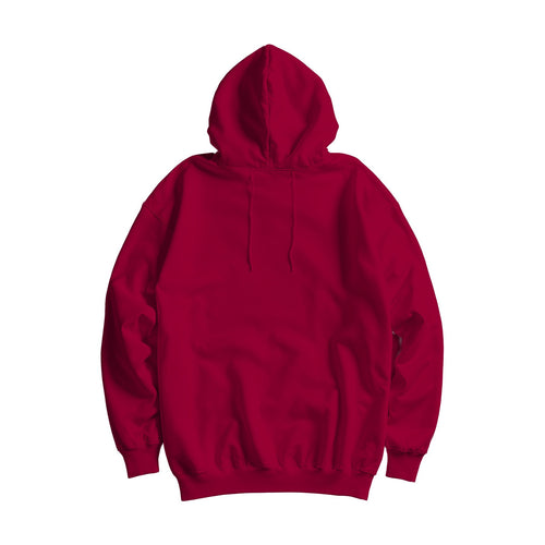 Antique Cherry Red Oversized Fit Back View Unisex Hoodie Mockup | Print on Demand Mockup | High-Res JPG Download | Commercial Use Included | MockupBulk