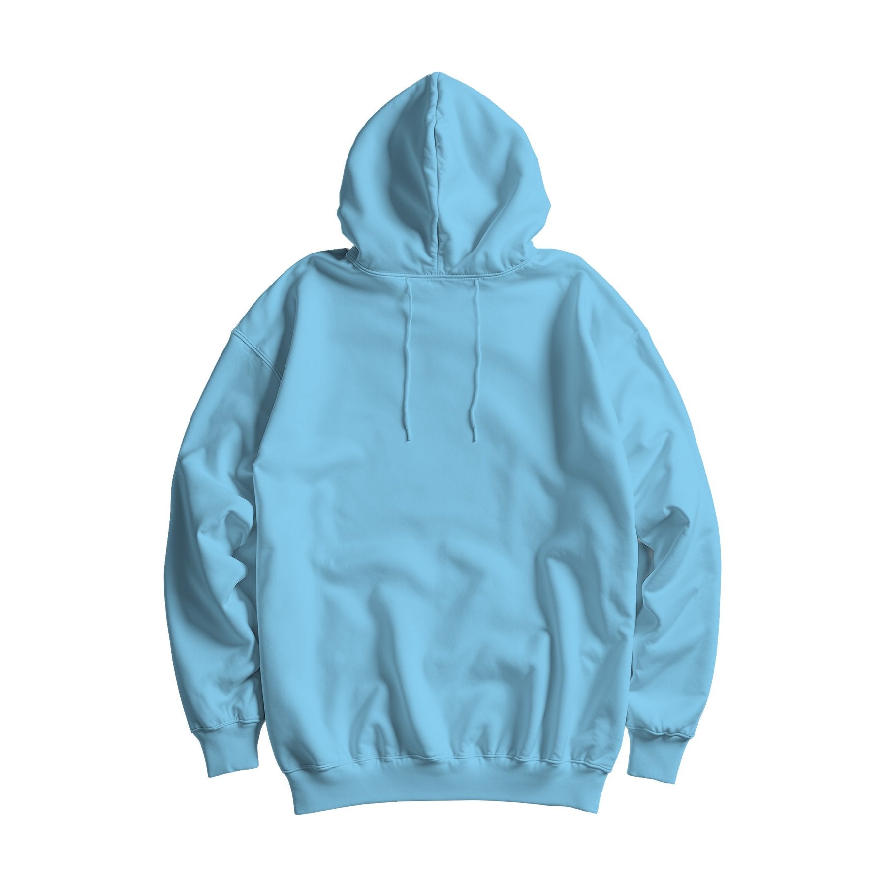 Unisex Hoodie Mockup — Baby Blue Oversized Fit Back View — High-Res JPG Instant Download | Commercial Use | Etsy POD Shopify Template | MockupBulk
