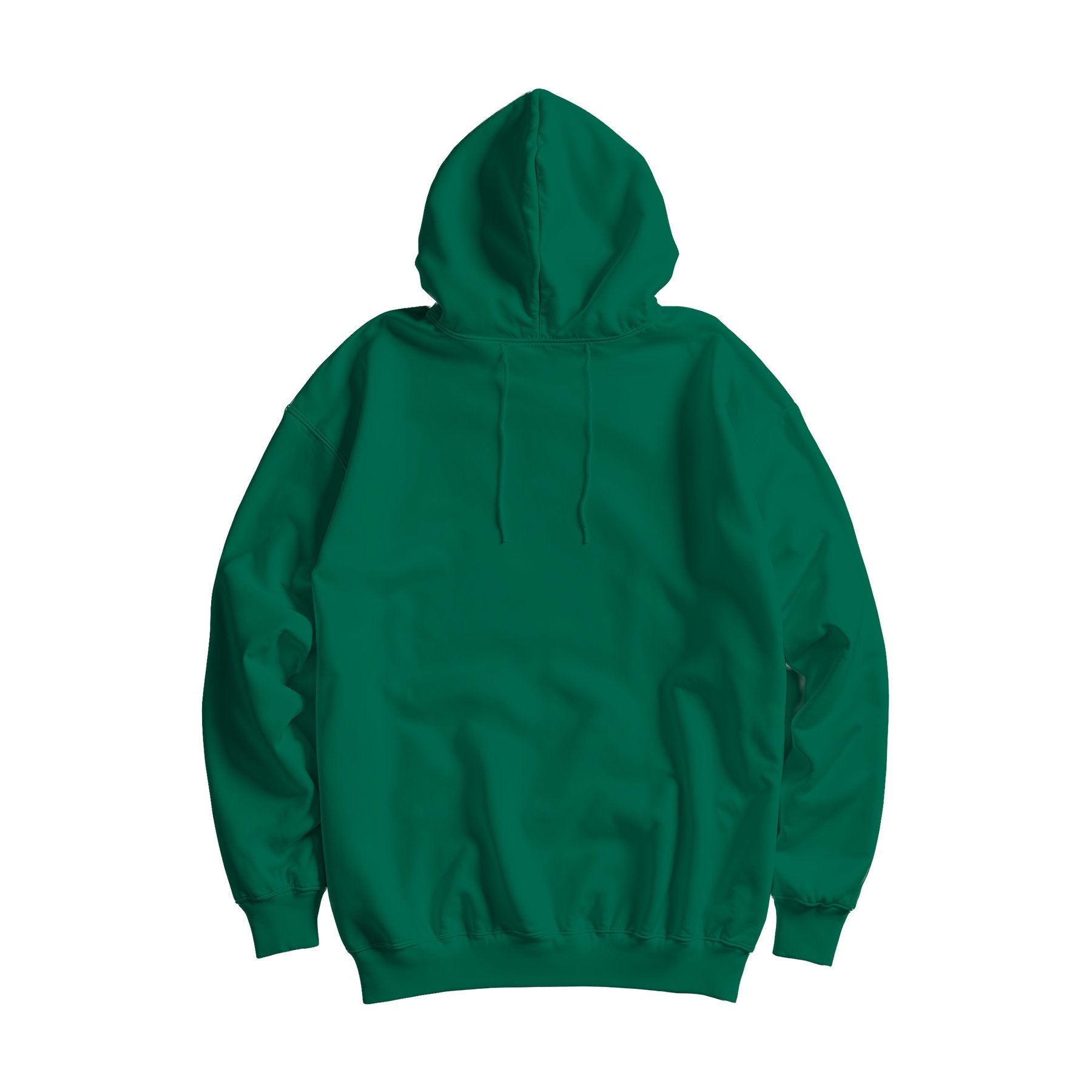 Unisex Hoodie Mockup — Bottle Green Oversized Fit Back View — Digital Download Mockup | High-Resolution JPG | Commercial Use Included | MockupBulk