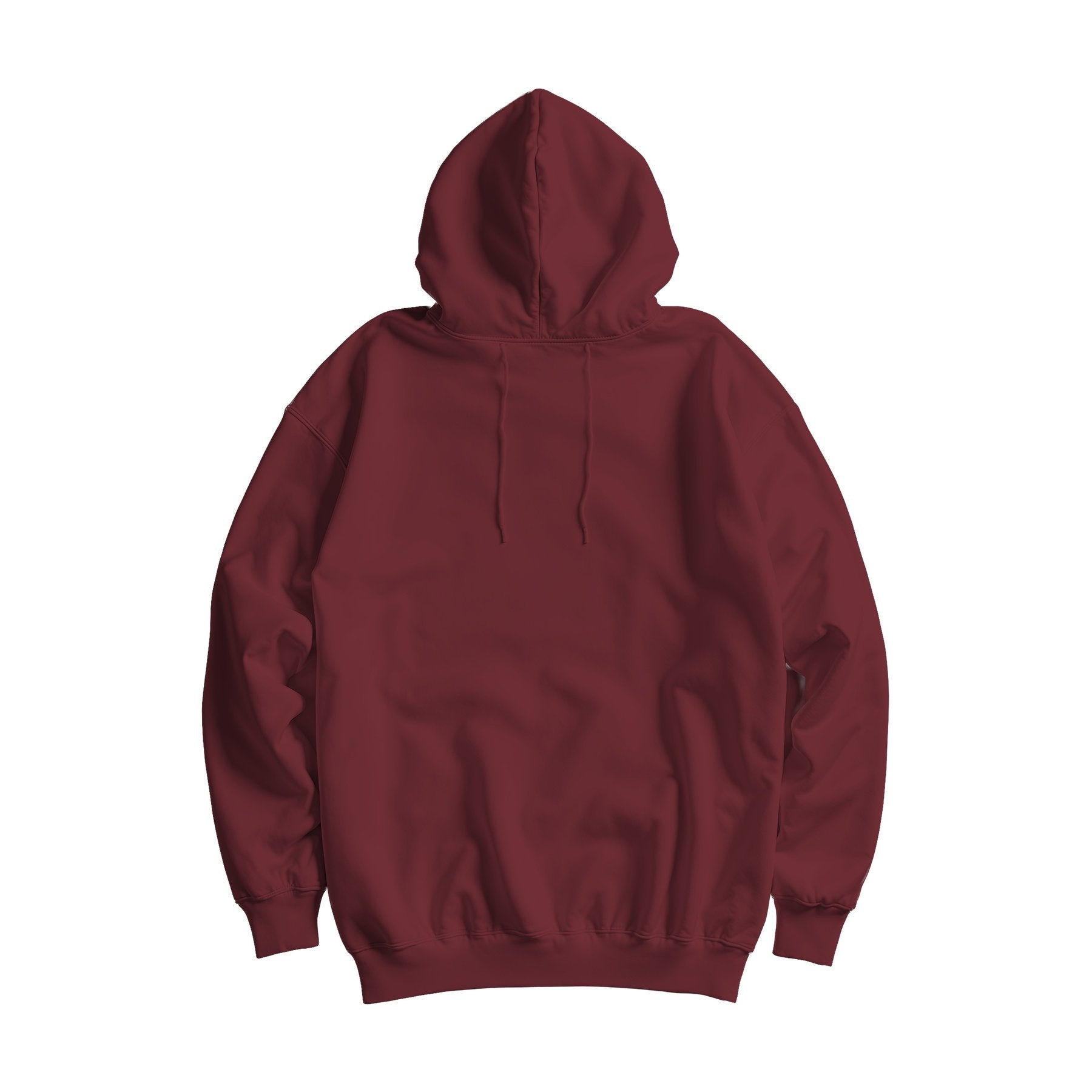Unisex Hoodie Mockup | Burgundy Oversized Fit Back View | Digital JPG Mockup | Commercial Licence | For Etsy Printful Printify | MockupBulk