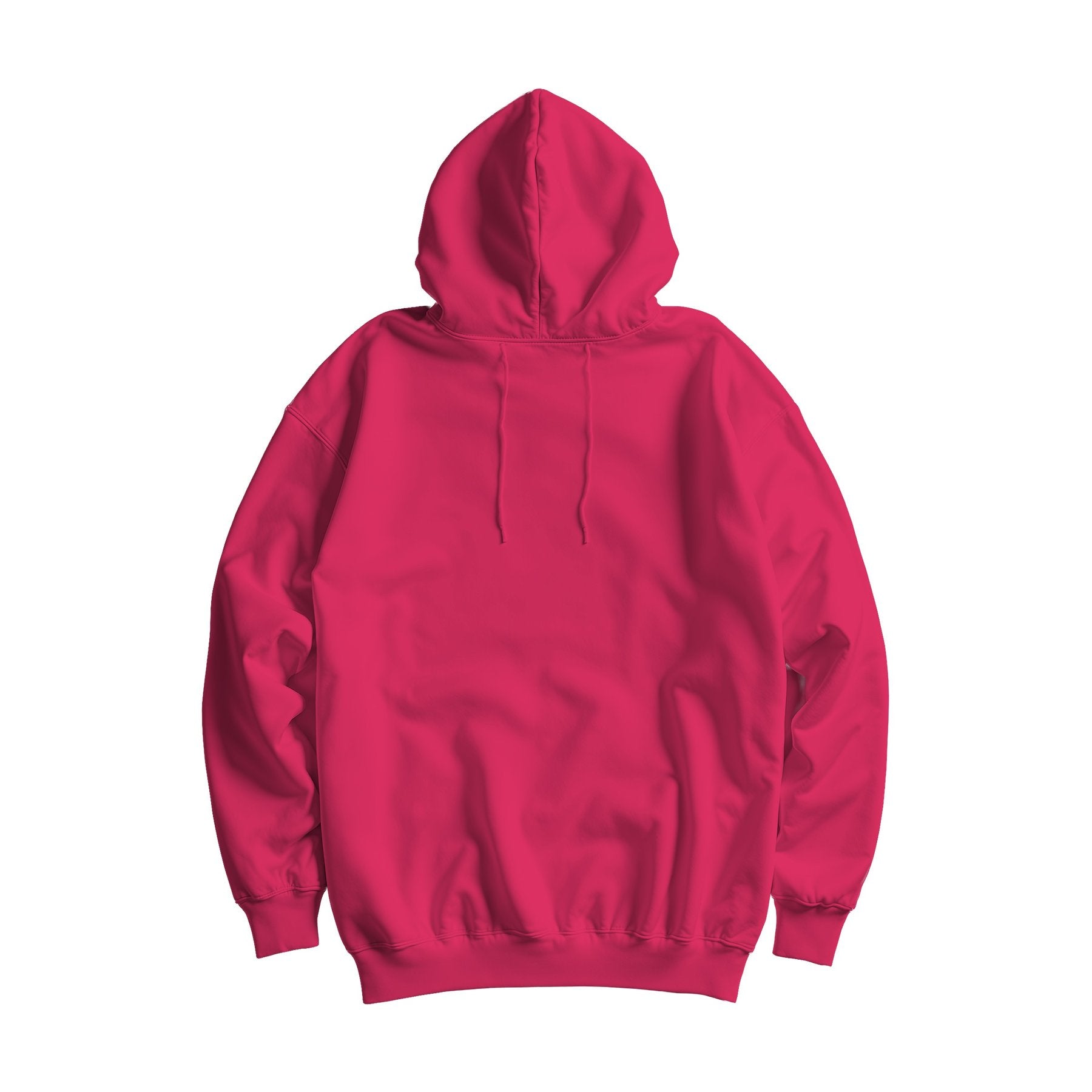 Unisex Hoodie Mockup — Cherry Red Oversized Fit Back View — High-Res JPG Instant Download | Commercial Use | Etsy POD Shopify Template | MockupBulk