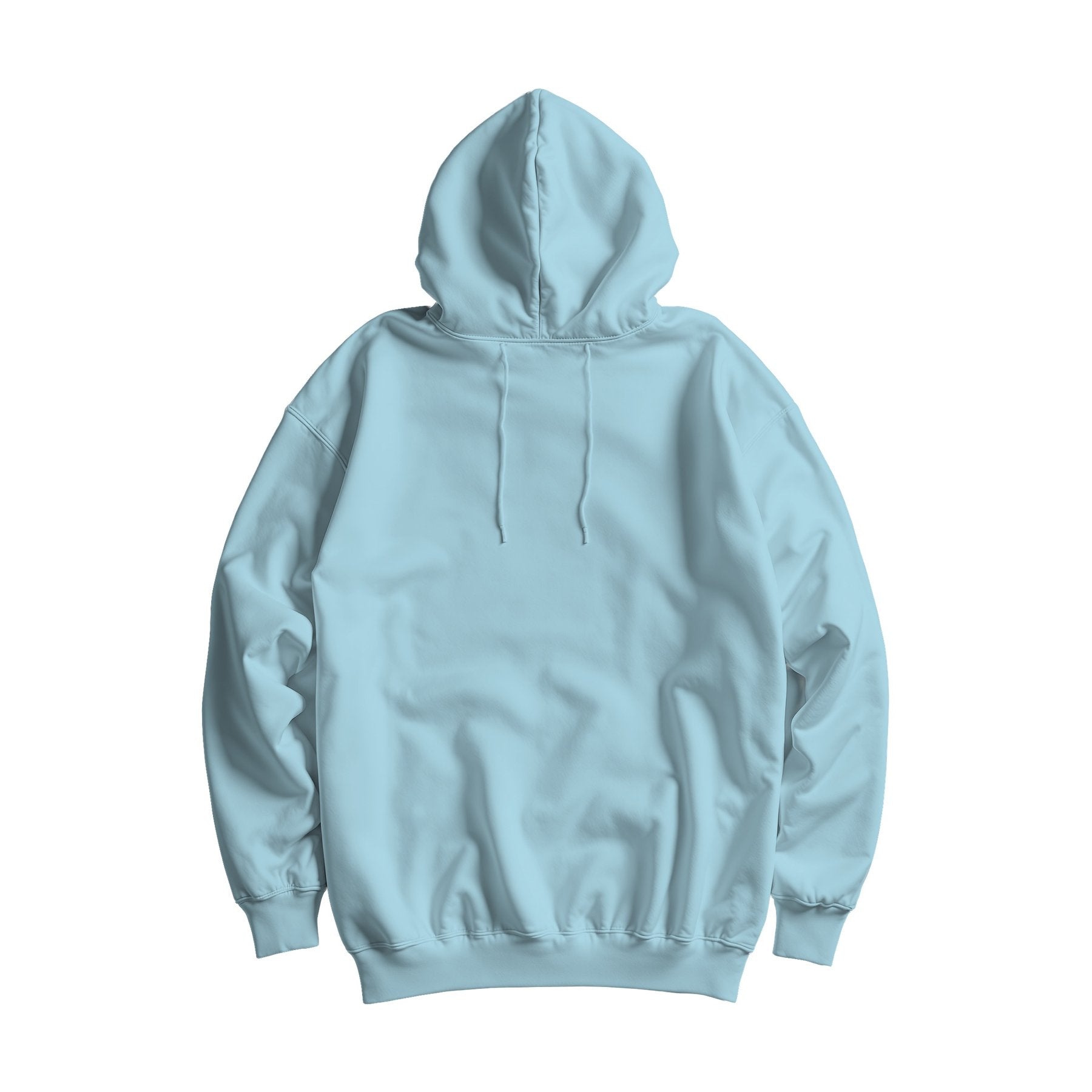 Unisex Hoodie Mockup | Light Blue Oversized Fit Back View — JPG Mockup Download | For POD Sellers Designers Etsy Shops | Commercial Use | MockupBulk