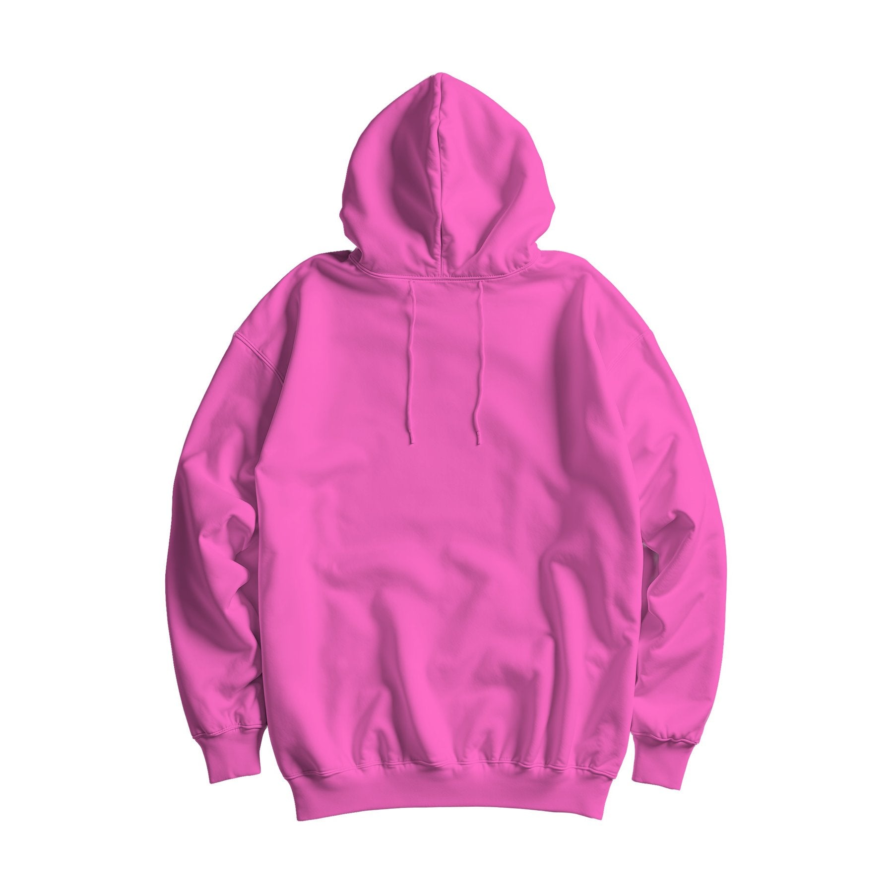 Unisex Hoodie Mockup | Neon Pink Oversized Fit Back View — Digital JPG Mockup | Commercial Licence | For Etsy Printful Printify | MockupBulk