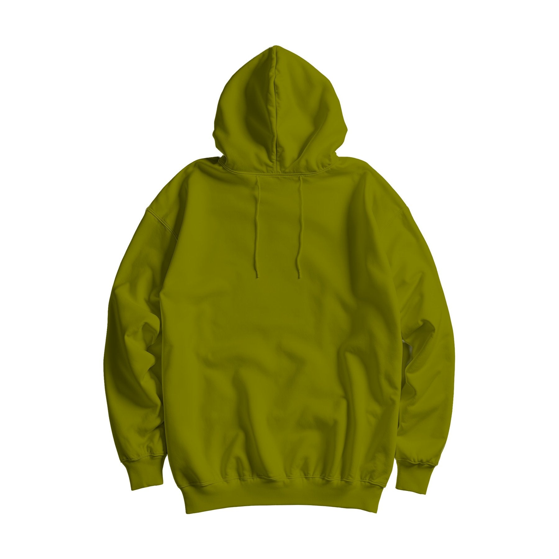 Unisex Hoodie Mockup, Olive Oversized Fit Back View | Print on Demand Mockup | High-Res JPG Download | Commercial Use Included | MockupBulk