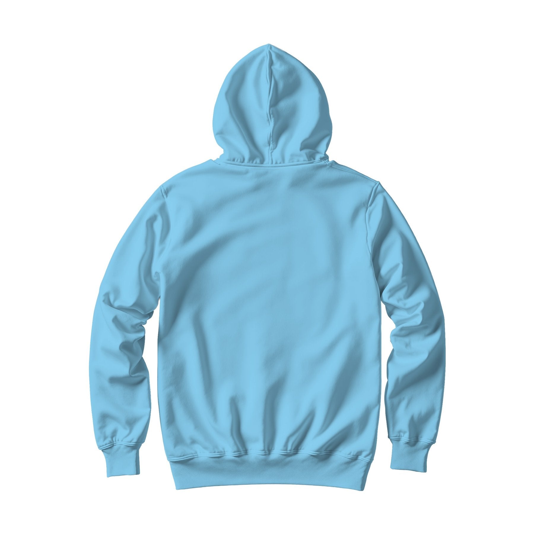 Unisex Hoodie Mockup — Baby Blue Back View — Instant Download JPG Mockup | POD Etsy Redbubble Printful | Commercial Use | MockupBulk