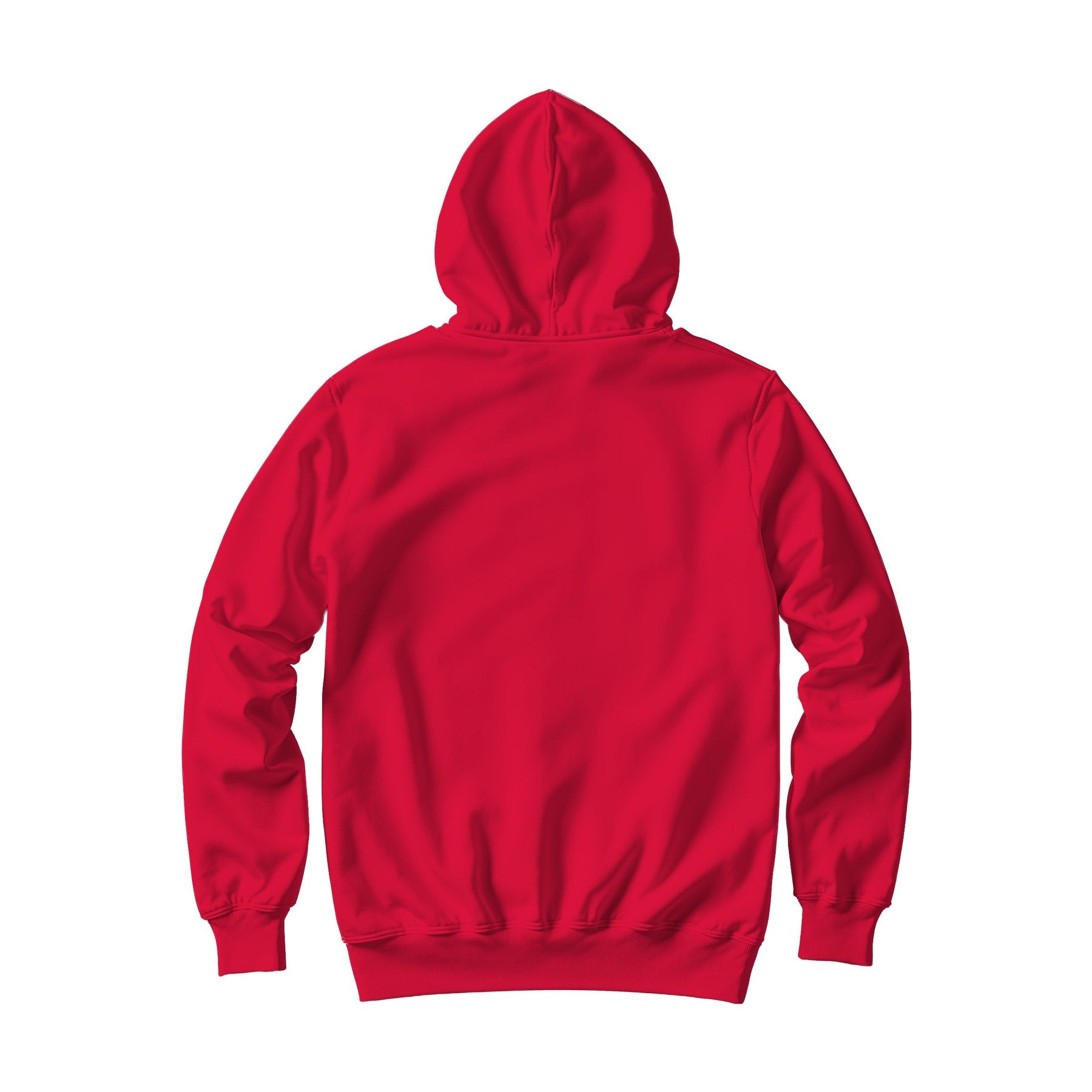 Unisex Hoodie Mockup — Crimson Back View — High-Res JPG Template | Instant Digital Download | POD Etsy Shopify | MockupBulk