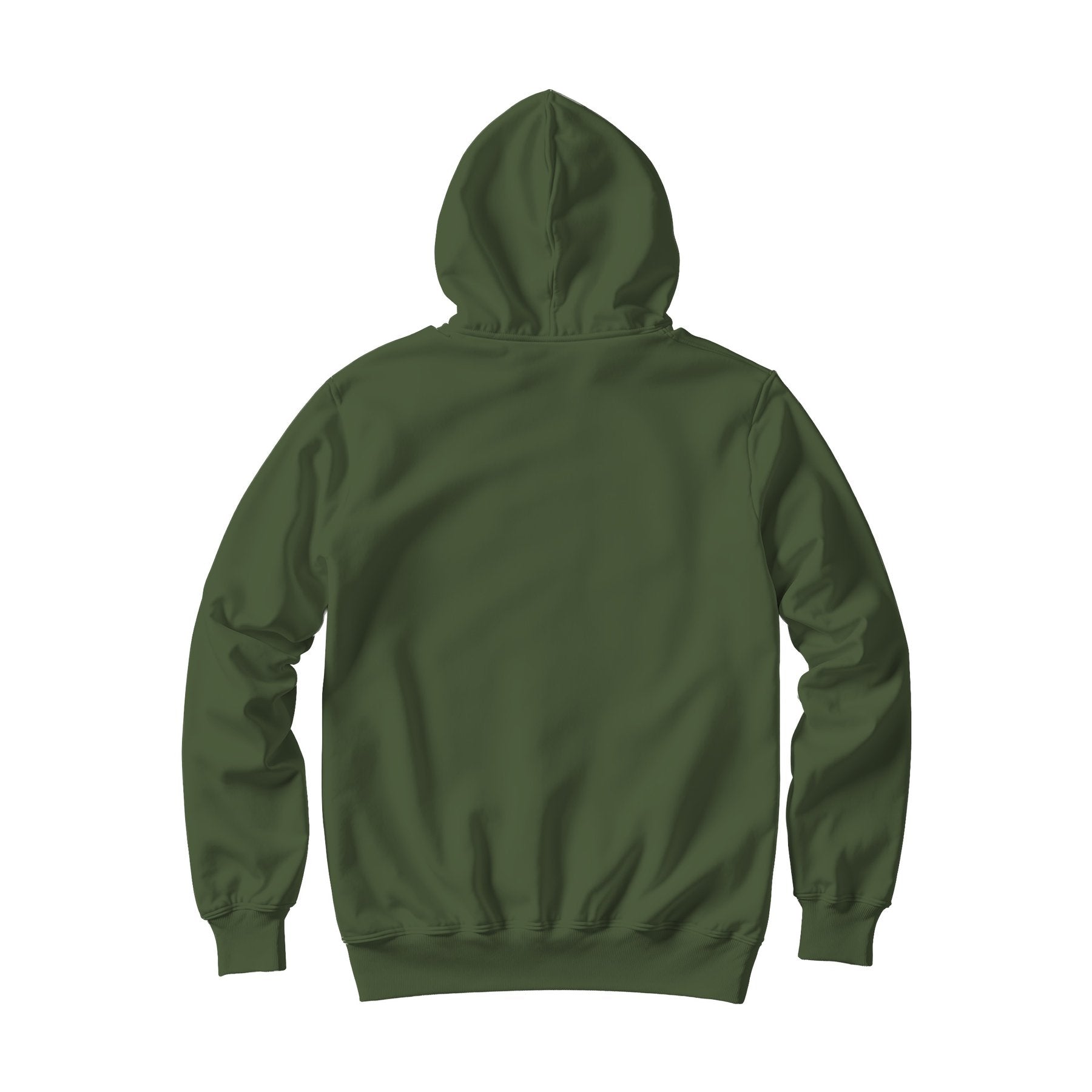 Unisex Hoodie Mockup | Military Green Back View | JPG Digital Download | Etsy Shopify Mockup | Commercial Licence Included | MockupBulk
