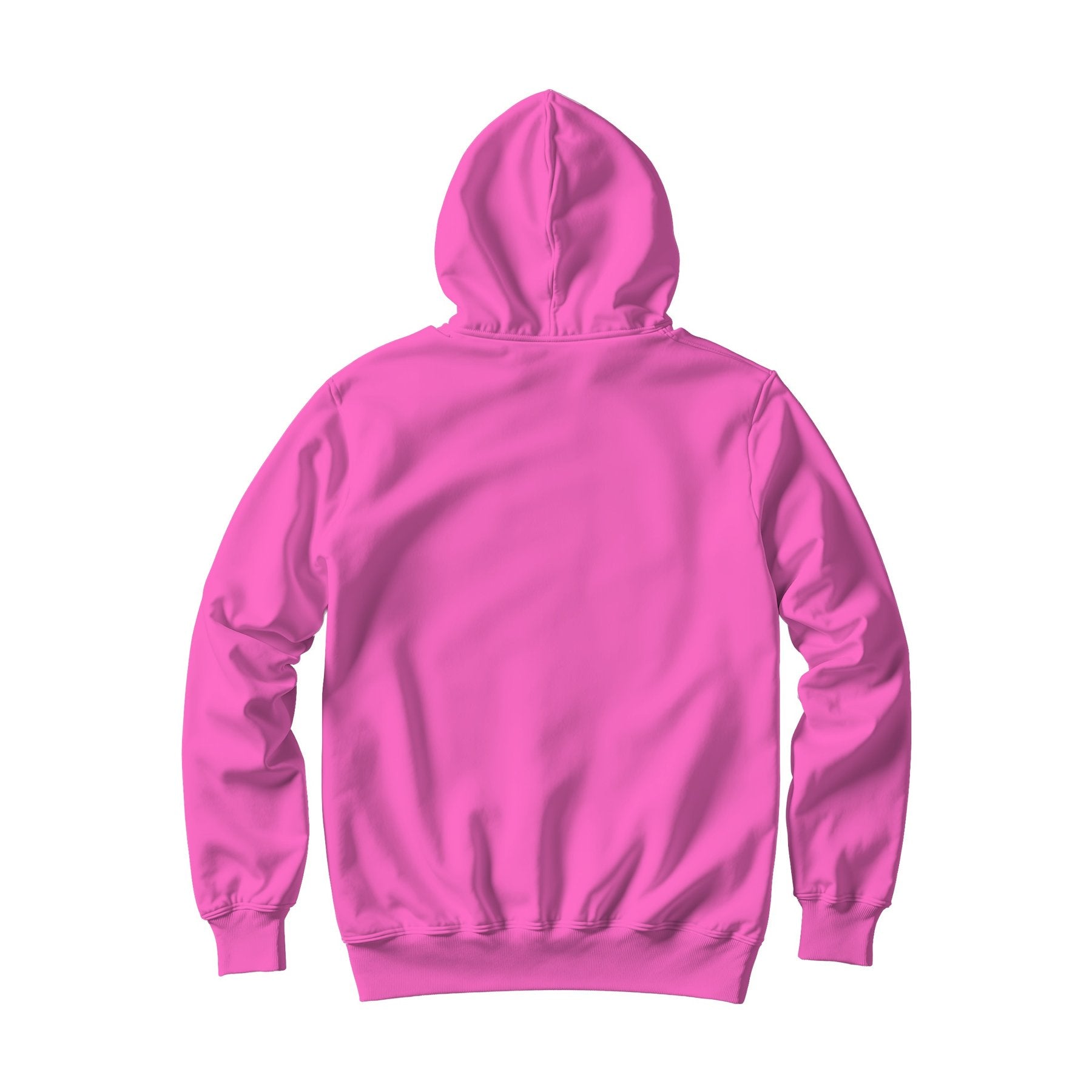 Unisex Hoodie Mockup — Neon Pink Back View — High-Res JPG Instant Download | Commercial Use | Etsy POD Shopify Template | MockupBulk