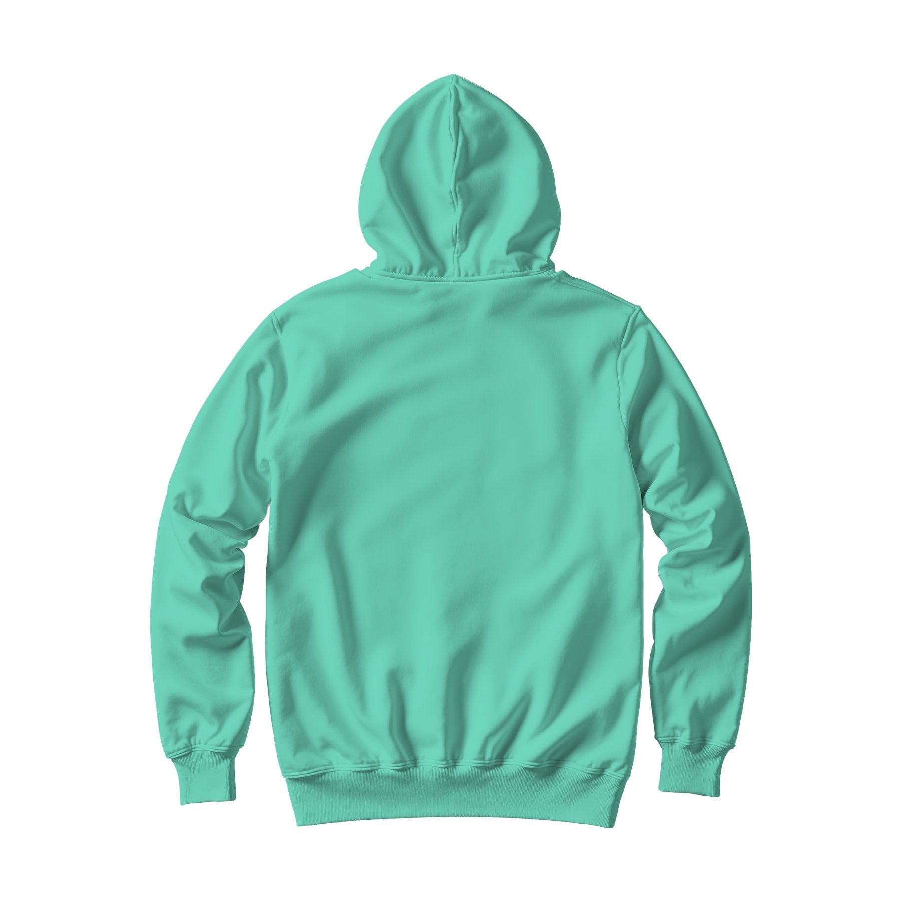 Unisex Hoodie Mockup | Seafoam Back View — Digital Download Mockup | High-Resolution JPG | Commercial Use Included | MockupBulk