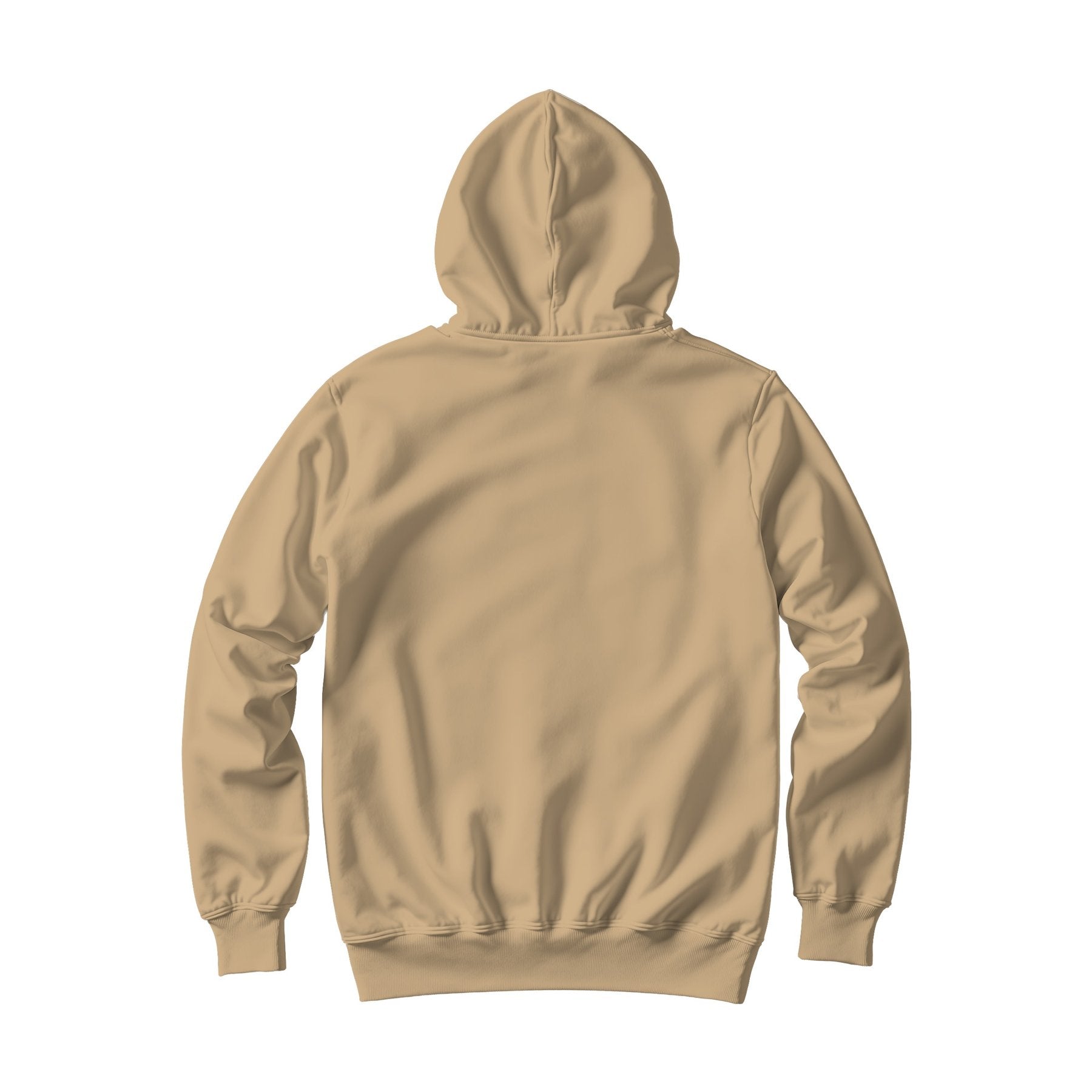 Unisex Hoodie Mockup — Tan Back View — Digital JPG Mockup | Commercial Licence | For Etsy Printful Printify | MockupBulk