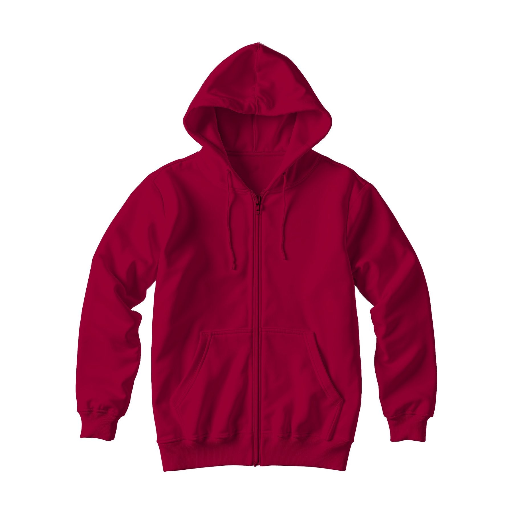 Unisex Hoodie Mockup — Antique Cherry Red Regular Fit — High Resolution JPG | POD Mockup Template | Commercial Use Download | MockupBulk