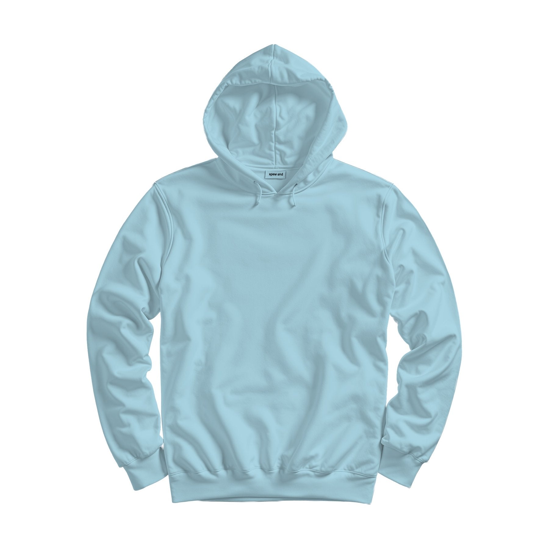 Unisex Hoodie Mockup — Light Blue Regular Fit Back View — POD Print Mockup | Instant JPG Download | Commercial Licence Included | MockupBulk
