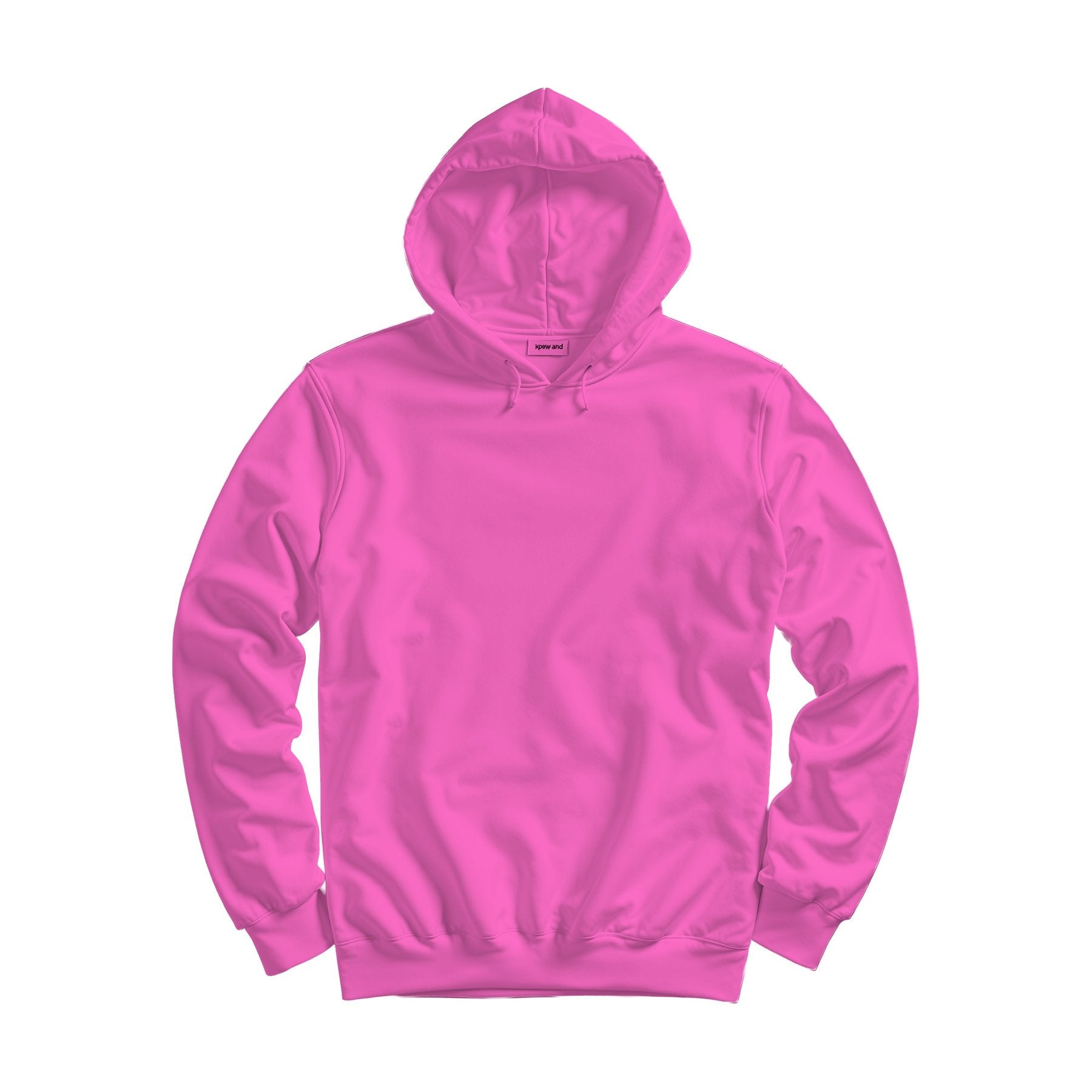 Unisex Hoodie Mockup | Neon Pink Regular Fit Back View — High Resolution JPG | POD Mockup Template | Commercial Use Download | MockupBulk