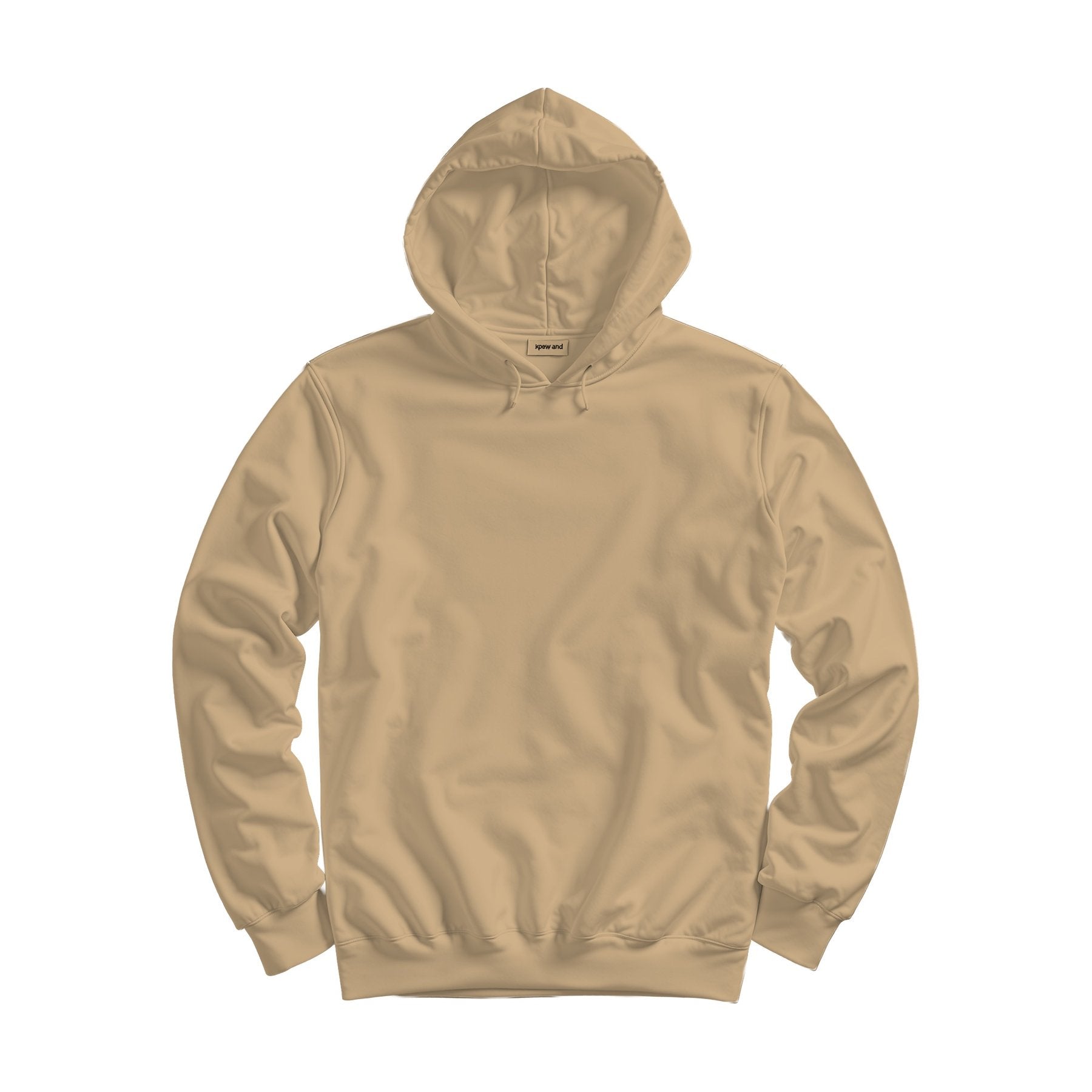 Tan Regular Fit Back View Unisex Hoodie Mockup | Digital Download Mockup | High-Resolution JPG | Commercial Use Included | MockupBulk