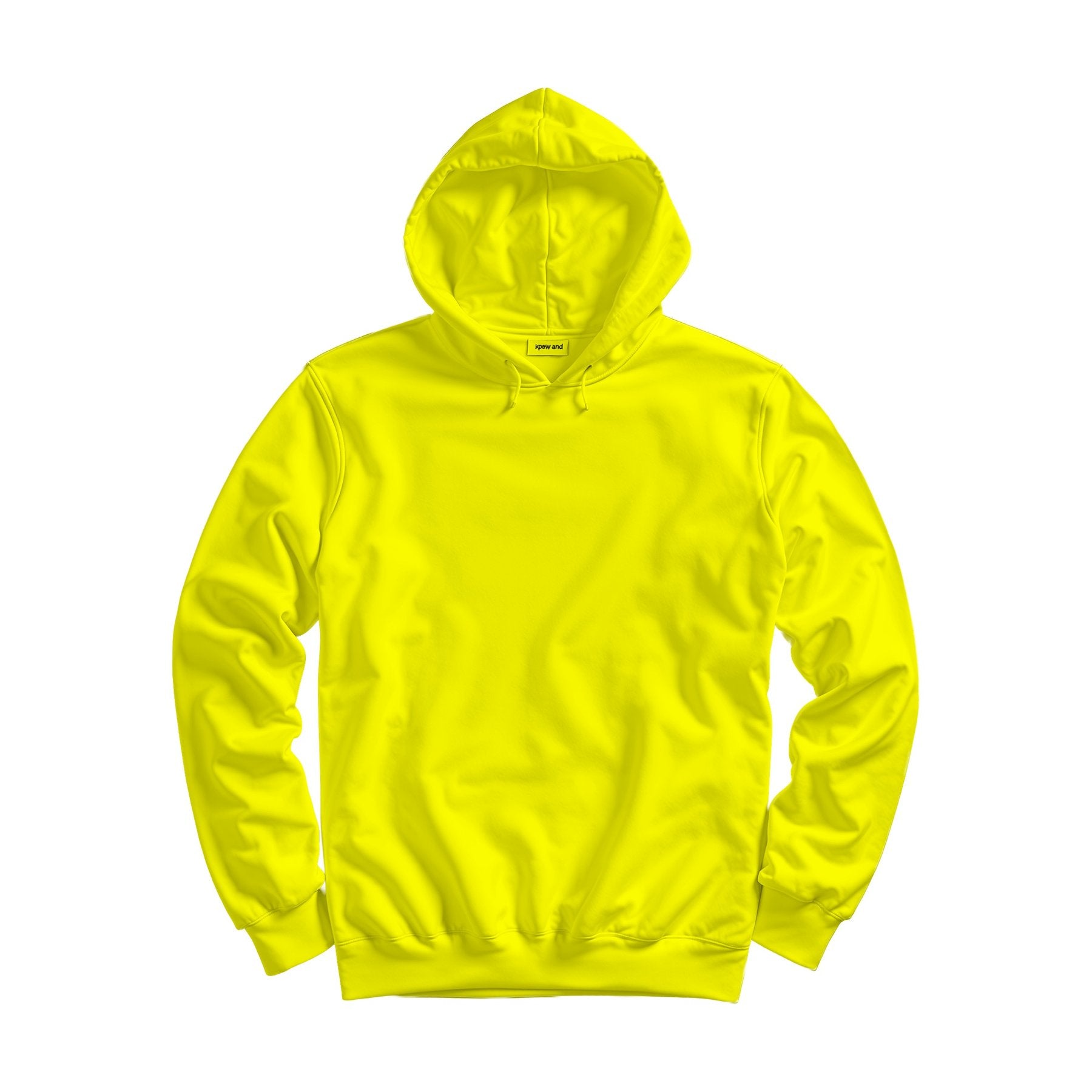 Unisex Hoodie Mockup, Yellow Regular Fit Back View | Digital Download Mockup | High-Resolution JPG | Commercial Use Included | MockupBulk