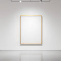 White Gallery Wall Lifestyle Frame Mockup — Plain Square Frame Portrait 2:3 — Elevated Angled View — #04614 | MockupBulk