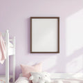 Kids Room Lifestyle Frame Mockup — Plain Square Frame Square 1:1 — Elevated Angled View — #04689 | MockupBulk