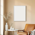 Scandinavian Room Scene Mockup — Plain Square Frame Landscape 3:4 — Elevated Angled View — #04491 | MockupBulk