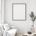 Coastal High-Res Frame Mockup — Plain Square Frame Portrait 2:3 — Corner Perspective View — #04645 | MockupBulk