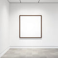 White Gallery Wall Editorial Room Mockup — Plain Square Frame Square 1:1 — Corner Perspective View — #04621 | MockupBulk