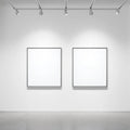 White Gallery Wall Wall Art Mockup — Plain Square Frame Square 1:1 — Corner Perspective View — #04623 | MockupBulk