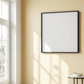 Hallway Professional Frame Mockup — Plain Square Frame Portrait 2:3 — Corner Perspective View — #04746 | MockupBulk