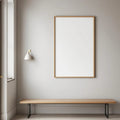 Hallway Styled Room Mockup — Plain Square Frame Portrait 2:3 — Corner Perspective View — #04748 | MockupBulk