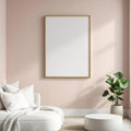 Minimalist White High-Res Frame Mockup — Plain Square Frame Portrait 2:3 — Corner Perspective View — #04470 | MockupBulk