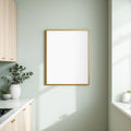 Modern Kitchen Editorial Room Mockup — Plain Square Frame Portrait 2:3 — Corner Perspective View — #04894 | MockupBulk