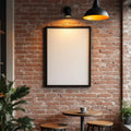 Cafe & Bar Lifestyle Frame Mockup — Plain Square Frame Portrait 4:5 — Left-Angled Perspective — #04825 | MockupBulk