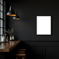 Cafe & Bar Frame Display Mockup — Plain Square Frame Landscape 3:4 — Left-Angled Perspective — #04826 | MockupBulk