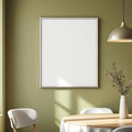 Dining Room Styled Room Mockup — Plain Square Frame Portrait 2:3 — Left-Angled Perspective — #04751 | MockupBulk
