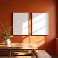 Dining Room Styled Room Mockup — Plain Square Frame A-Series (A4 / A3) — Left-Angled Perspective — #04752 | MockupBulk