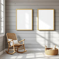 Farmhouse Styled Room Mockup — Plain Square Frame Portrait 2:3 — Left-Angled Perspective — #04950 | MockupBulk