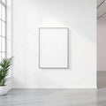 White Gallery Wall Styled Room Mockup — Plain Square Frame Square 1:1 — Left-Angled Perspective — #04599 | MockupBulk