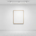 White Gallery Wall Lifestyle Frame Mockup — Plain Square Frame Portrait 4:5 — Left-Angled Perspective — #04600 | MockupBulk