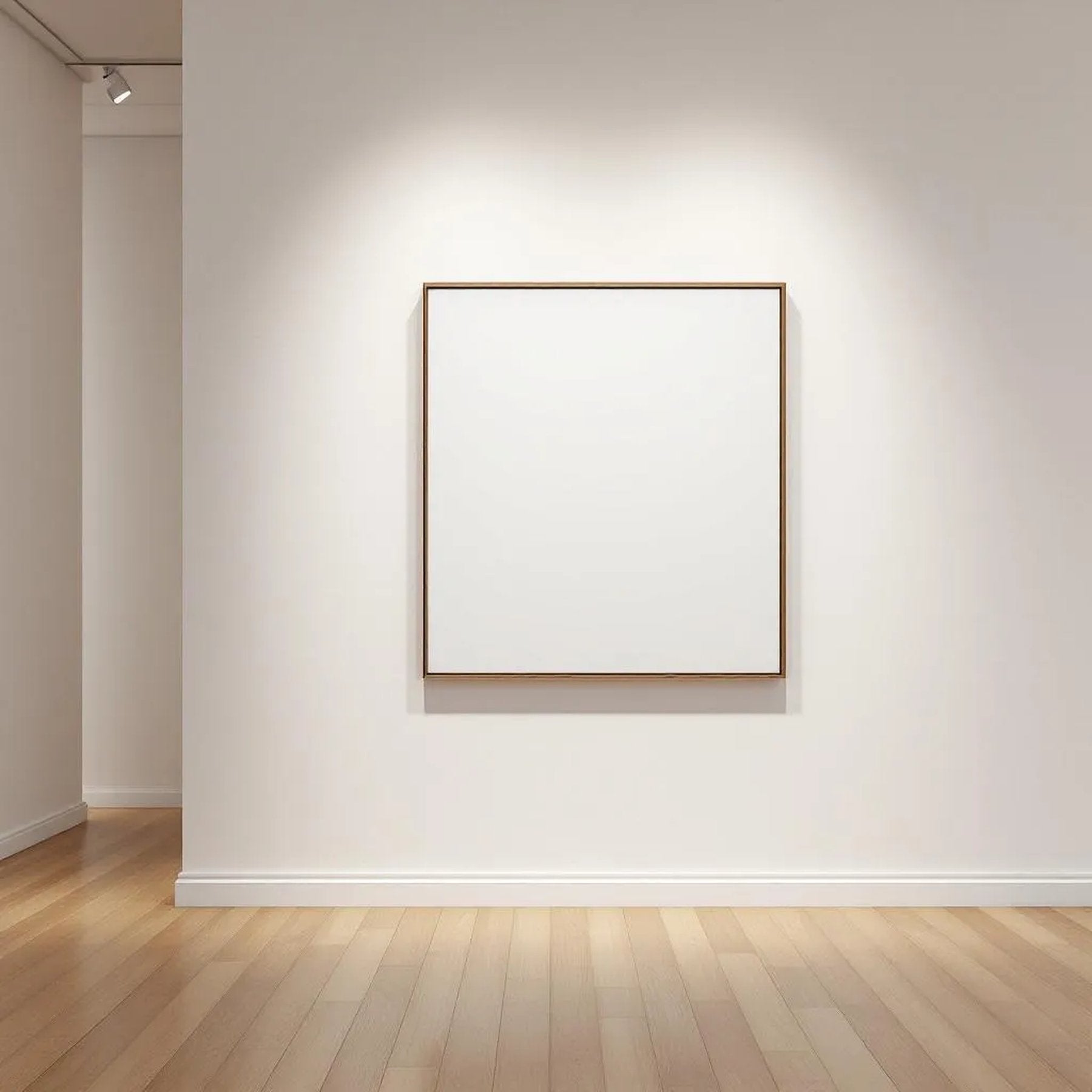 White Gallery Wall Frame Display Mockup — Plain Square Frame Portrait 4:5 — Left-Angled Perspective — #04601 | MockupBulk