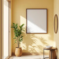 Hallway Room Scene Mockup — Plain Square Frame Portrait 2:3 — Left-Angled Perspective — #04725 | MockupBulk