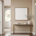 Hallway Wall Art Mockup — Plain Square Frame Portrait 2:3 — Left-Angled Perspective — #04726 | MockupBulk