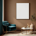 Art Deco High-Res Frame Mockup — Plain Square Frame Portrait 2:3 — Perspective View — #04584 | MockupBulk