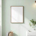 Spa Bathroom Professional Frame Mockup — Plain Square Frame Portrait 4:5 — Perspective View — #04809 | MockupBulk