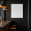 Cafe & Bar Wall Art Mockup — Plain Square Frame Portrait 4:5 — Perspective View — #04835 | MockupBulk