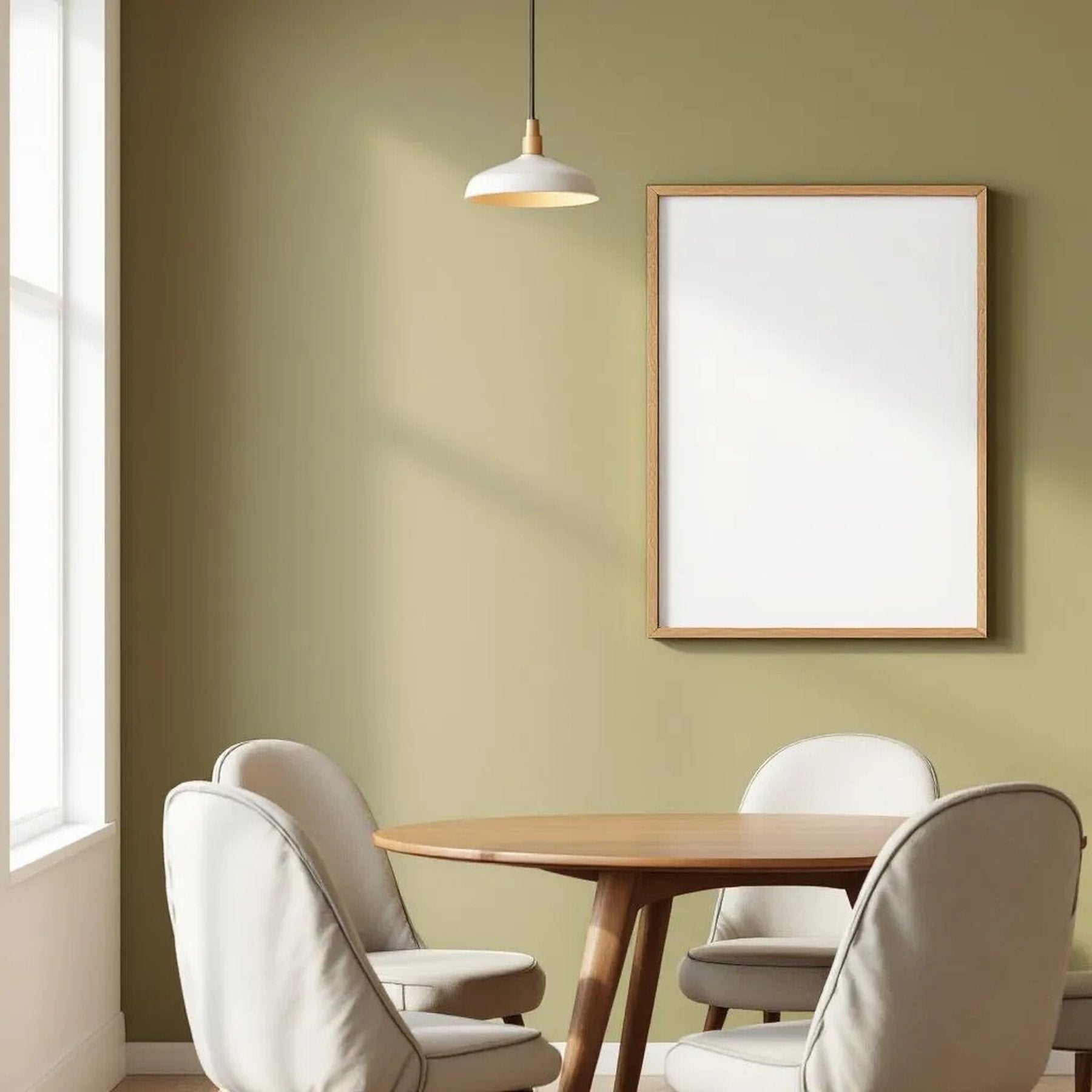 Dining Room Styled Room Mockup — Plain Square Frame Portrait 2:3 — Perspective View — #04760 | MockupBulk