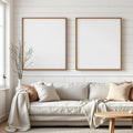 Farmhouse Lifestyle Frame Mockup — Plain Square Frame Square 1:1 — Perspective View — #04960 | MockupBulk