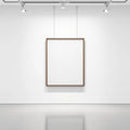 White Gallery Wall Professional Frame Mockup — Plain Square Frame Square 1:1 — Perspective View — #04609 | MockupBulk