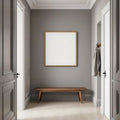 Hallway Room Scene Mockup — Plain Square Frame Portrait 4:5 — Perspective View — #04736 | MockupBulk