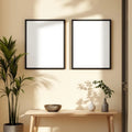 Hallway Styled Room Mockup — Plain Square Frame Portrait 2:3 — Perspective View — #04737 | MockupBulk