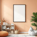 Kids Room Professional Frame Mockup — Plain Square Frame Portrait 2:3 — Perspective View — #04685 | MockupBulk